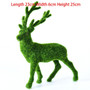 39cm Large Flower Bear Artificial Moss Flocking Animals Green Grass Fake Animal Crafts Christmas Moose For Home Party Decoration