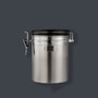 Coffee Bean Storage Tank 304 Stainless Steel Sealed Tank with Exhaust Valve Milk Powder Jar Tea Pot Kitchen Grains Storage Jar
