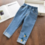 Bear Leader Girls Jeans New Spring Summer Floral Trousers Kids Jeans Casual Pants Children Jeans Fashion Children Clothing 3 8Y
