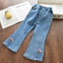 Bear Leader Girls Jeans New Spring Summer Floral Trousers Kids Jeans Casual Pants Children Jeans Fashion Children Clothing 3 8Y