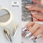 0.2g/Box Chameleon Mirror Laser Nail Glitter Powders Auroras Effect Nail Art Chrome Pigment Dust DIY Design Decoration