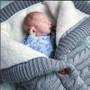Baby Sleeping Bag Winter Toddler Newborn Blanket Sleep Sack Cocoon Wool Stroller Stuff for Newborns Saco De Dormir Sac Couchage