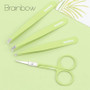 Brainbow Makeup Tool Set Kit Slant Flat Point Eyebrow Tweezer Eye Hair Removal Sharp Curved Makeup Scissors Nose Hair Remover