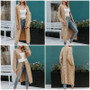 BerryGo Vintage mohair long cardigan women sweaters female Long sleeve pocket winter cardigans Casual knitwear pure jumpers