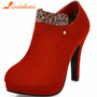Karinluna 2020 Large Size 33-43 booties Platform High Heels Elegant Ankle Boots Woman Shoes