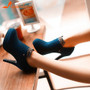 Karinluna 2020 Large Size 33-43 booties Platform High Heels Elegant Ankle Boots Woman Shoes