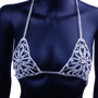 New Crystal Bra Body Chain Bikini Necklace Bra Harness Chest Chain for Women Rhinestone Body Jewelry Sexy Bralette Breast Bra