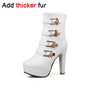 BONJOMARISA 33-43 Fashion Metal Decorating Booties Ladies High Platform Ankle Boots Women 2020 High Heels Party Shoes Woman