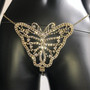 2020 Newest Rhinestone Body Waist Round Chain Butterfly Sexy Underwear Thong Panties for Women Luxury Crystal Body Jewelry Gift
