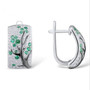 Plum Clip Earrings Luxurious Multi Color Rhinestone Earrings for Women Wedding Jewelry Accessories