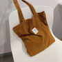 Canvas Corduroy Shoulder Shopping Bags for Women shopper daily Handbag Female Environmental Storage Reusable Foldable Totes Bags