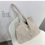 Canvas Corduroy Shoulder Shopping Bags for Women shopper daily Handbag Female Environmental Storage Reusable Foldable Totes Bags