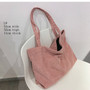 Canvas Corduroy Shoulder Shopping Bags for Women shopper daily Handbag Female Environmental Storage Reusable Foldable Totes Bags