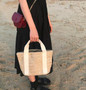 Casual Rattan Women Handbags Summer Beach Straw Bags Wicker Woven Female Totes Large Capacity Lady Buckets Bag Travel Purse 2019