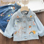 Bear Leader Denim Coats for Girl Kids Cartoon Embroidery Jacket Autumn Spring Baby Girls Coat Children Clothes 3 8 Years