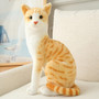 Stuffed Lifelike Siamese Cats Plush Toy simulation American Shorthair Cute Cat Doll Pet Toys Home Decor Gift For Girls birthday