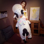 70/95/120cm Huge Long Lovely Cow Plush Pillow Toys Cartoon Soft Zodiac Cattle Plush Doll Sleep Cushion Baby Kids Birthday Gift