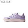 Smile Circle  Sheep leather Luxury Women Sneakers Lace-up Casual Flat Ladies Shoes Fashion Breathable Comfort Women's Flat Shoes