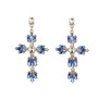 Colorful Cross Earrings For Women Large Big statement Earrings 2019 crystal summer earing red blue fashion jewelry unique trendy