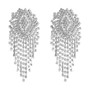 Big rhinestones earrings for women fashion statement crystal tassel earrings 2020 large dangle earing evening Jewelry gift