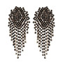 Big rhinestones earrings for women fashion statement crystal tassel earrings 2020 large dangle earing evening Jewelry gift