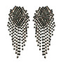 Big rhinestones earrings for women fashion statement crystal tassel earrings 2020 large dangle earing evening Jewelry gift