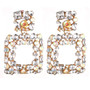 Luxury crystal big earrings for women 2019 circle pendant colorful statement earrings large rhinestone earings  party jewelry