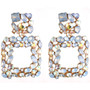 Luxury crystal big earrings for women 2019 circle pendant colorful statement earrings large rhinestone earings  party jewelry