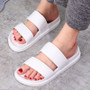 MCCKLE Women Flat Slippers Gladiator Soft Leather Shoes Female Casual Women's Flat Platform Woman Beach Slides Summer Flips Flop