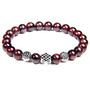 Men Bracelets Natural Garnet Beads Bracelet For Women Red Stone Bracelet Silver-plated Yoga Balance Pulsera Couples Jewelry Gift