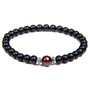 Men Bracelets Natural Garnet Beads Bracelet For Women Red Stone Bracelet Silver-plated Yoga Balance Pulsera Couples Jewelry Gift