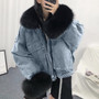 Jacket Women Denim Casual Jacket Women Long Sleeve Short Thick Coats Elegant Winter Outwear Office Ladies Solid Streetwear 2020