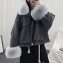 Jacket Women Denim Casual Jacket Women Long Sleeve Short Thick Coats Elegant Winter Outwear Office Ladies Solid Streetwear 2020