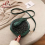PU Leather Round Handbag Ffashion One Shoulder Messenger Bag Lady Wallet and Handbag 2020 Fashion Clutch Messenger Bag