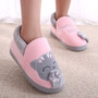 Women's House Shoes Women Warm Home Slippers Couple Shoes Female Plush Cat Animal Ladies Slip On Flats Woman Plus Size 36-44