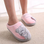 Women's House Shoes Women Warm Home Slippers Couple Shoes Female Plush Cat Animal Ladies Slip On Flats Woman Plus Size 36-44