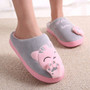 Women's House Shoes Women Warm Home Slippers Couple Shoes Female Plush Cat Animal Ladies Slip On Flats Woman Plus Size 36-44