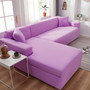 L Shape Need Buy 2pcs Sofa Cover Solid Color Corner Sofa Covers for Living Room Elastic Spandex Couch Cover Stretch Slipcovers