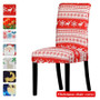 Christmas Chair Cover Printed Europe Style Seat Covers Washable Elastic Chair Covers Home Hotel Party Banquet
