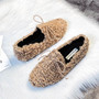 Foldable Fur Home Shoes Women Flat Loafers Slip On Ladies Furry Ballet Flats Round Toe Winter Indoor Moccasins Plus size 35-43