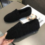 Foldable Fur Home Shoes Women Flat Loafers Slip On Ladies Furry Ballet Flats Round Toe Winter Indoor Moccasins Plus size 35-43