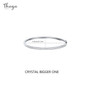 Thaya New arrival Star Bracelet & Bangle Copper Plated18K Single Botton Zircon Silver Color Bangle Dainty For Women Fashion Gift