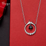 Thaya S925 Silver Round Wheel Concept Necklace Chain Pendant Silver Black& White Zircon Necklace For Women Fine Jewelry Gift