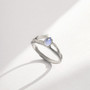 Thaya Natural Blue Light Moonstone Rings Lovers' Romantic Ring 100% s925 Silver Armour Bands For Women Vintage Elegant Jewelry