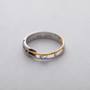 Thaya Train Rail Design Moonstone Lover Rings Gold and Hollow 925 Silver Eleglant Jewelry for Women Gemstone Sweet Gift