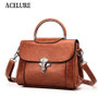 ACELURE Solid PU Leather Handbags Women High Quality Small Shoulder Bags Fashion Crossbody Bags Female Shopping Bags Purses
