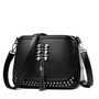 ACELURE Solid Color Soft PU Leather Women Zipper Shoulder Crossbody Bags Rivet Tassel Decor Female Messenger Bags Ladies Handbag