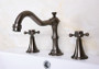 Bathroom Basin Faucet ORB Brass Bathroom Basin Mixer Tap Double Handles 3 pcs Bathroom Basin Faucets znf442