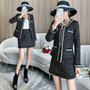 2020 Women Tweed Skirt Suit 2 Two Piece Set Luxury Beading Woolen Jacket Coat& Tassel Mini Skirt Ladies Autumn Winter Clothes