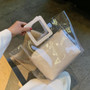 Transparent Jelly Tote Bag 2020 Summer New High-quality PVC Women's Designer Handbag High capacity Travel Shoulder Messenger Bag